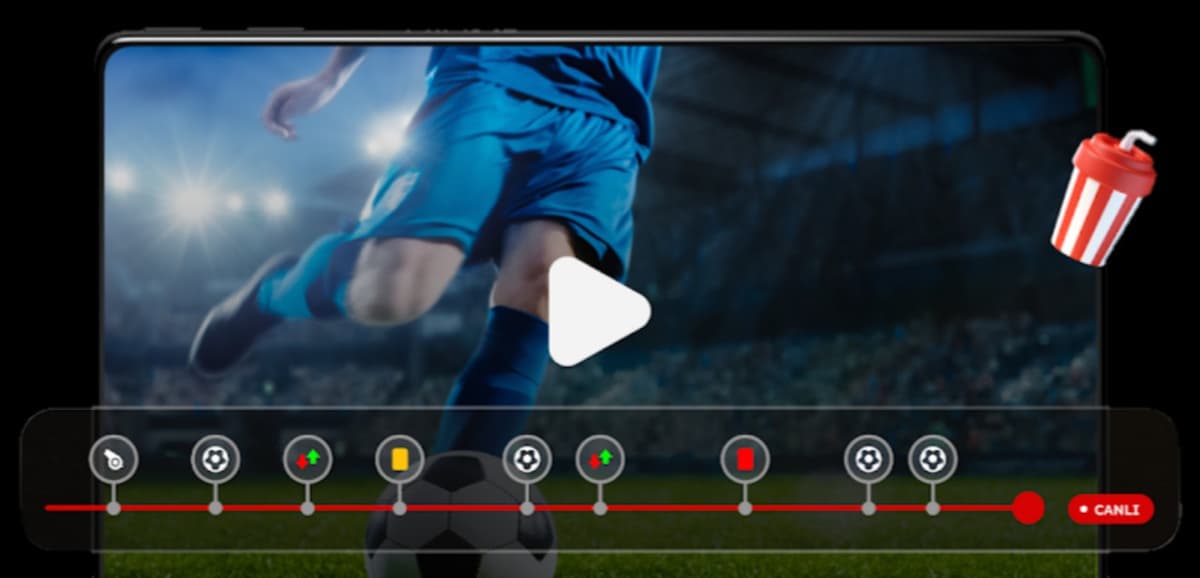 مشغل فيديو رياضي على الهاتف